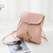Star Decorational Flap Faux Leather Shoulder Bags Crossbody Bag Phone Bag For Women  - Pink