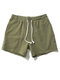 Men Cotton Breathable Pinstriped Moisture Absorption Gym Fitness Loose Mini Sport Shorts - Green