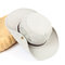 Mens Womans Canvas Visor Bucket Fisherman Hat Foldable Breathable Adjustable Chin Strap - Gray