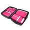 Polyester Home 7-piece Duffel Bag Travel Digital Storage Bag Women Men - Rose