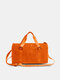 Men PVC Transparent Large Capacity Waterproof Handbag Travel Bag Crossbody Bag Shoulder Bag - Orange