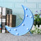 Cute Moon LED Night Light Wall Battery Lamp Baby Kids Bedroom Home Decor  - Blue