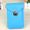 Women PU Leather Phone Bag Functional  Plait Mini Crossbody Bag  - Blue
