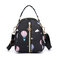 Women Travel Print Multi-Color Shoulder Bag Portable Mini Phone Bag Cloth Crossbody Bag - #02