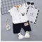 Children's Shirt Short Sleeve Boys Suit Baby Boy Sets - White