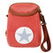 Women Cnavas Floral Stripe Mini Crossbody Bag Leisure 6 Inches Phone Bag - Orange