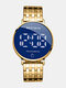 7 couleurs en alliage d'acier inoxydable hommes d'affaires décontracté étanche montres électroniques numériques de forme ronde - #01