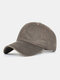Men Plain Color Baseball Cap Outdoor Sunshade Adjustable Hats - Coffee