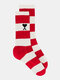 Unisex Cotton Stripes And Poker Love Letter Spades A Jacquard All-match Breathable Socks - Red