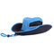 Men Folding Outdoor Mesh Sun Hat Wide Brim Sun Protection Hat Fishing Hunting Hiking Hat - Blue
