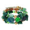Bohemian Colorful Stone Long Bracelet Multilayer Rhinestone Bead Bracelet Gift for Her Him - Green