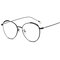 Retro Literary Optical Glasses Feather Round Glasses Frame Pearl Legs Ladies Eyeglasses Eye Care  - Black