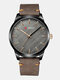 5 Colors Faux Leather Men Business Casual Normal Quartz Watches - #01