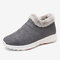  Women Warm Slip Resistant Terry Edge Ankle Boots - Grey