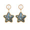Pendiente de estrella de concha bohemia perla Pendientes de diamantes de imitación para estilo Mujer Playa - 06