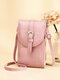 Women Alligator Multi-Slot Comestic Crossbody Bag Phone Bag PU leather Clutch Bag Card Bag - Pink
