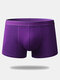 Mens Knitting 100%Cotton Breathable Well-absorbent Character Printed U Convex Pouch Boxer Underwear - Purple