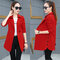 Windbreaker Long Section Slim Slimming Women's Suit - Red