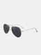 Men Alloy Full Frame Double Bridge Toad Glasses Polarized UV 400 All-match Retro Sunglasses - Golden frame/Black gray
