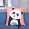 Мультфильм Panda печать льняной хлопковой наволочки мягкие на ощупь наволочки домашний диван офис - #4