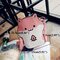  Lovely Cute Hamster Shape Pattern Zipper Shoulder Bags Crossbody Bags - Pink