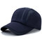 Mens Summer Quick Dry Baseball Cap Breathable Mesh Visor Cap Cool Outdoor Sports Cap - Navy Blue