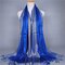 Women Shade Pohemina Scarf Stole Shawl Wrap Soft Cotton Scarves - Royal Blue