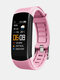 3 Cores C5S Homens Mulheres Esporte Smartwatch Aptidão Rastreador Watch Para Android iOS Coração Monitor de Taxa Eletrônico Relógio Smart Watch - Rosa