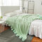 150x200cm Soft Manta de tiro de ganchillo de punto Manta de pila larga Pom Super Warm Bed Sofa Cover Decoración - Verde