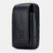 Men EDC Genuine Leather 6.5 Inch Phone Holder Waist Belt Bag - Black