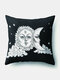 1 PC soleil lune Mandala motif taie d'oreiller jeter taie d'oreiller décoration de la maison planètes housse de coussin - #12