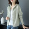 Hooded Sweater Coat Long-sleeved Knit Sweater Cardigan - Green