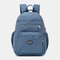 Men Women Nylon Water-Resistant Large Capacity Backpack Travel Bag - Grey