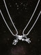 Creative Spaceman Couple Necklace Astronaut Shape Magnetic Match Paired Pendant Alloy Necklace - #01