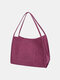 Women Canvas Large Capacity Handbag Shoulder Bag Tote - Red