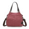 Women Casual Canvas Plaid Multi-Carry Handbag Shoulder Bag Crossbody Bag - Red 1