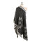 Women Warm Print Cashmere Scarf Outdoor Casual Windproof Vogue Soft Big Flower Pattern Scarf - Black
