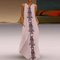 Retro Print Dress V-neck Sleeveless Pocket Dress - Pink