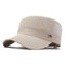 Men's Mesh Flat Cap Summer Breathable Sun Visor Polyester Flat Top Hat - Beige