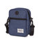 Men Canvas Mini Waterproof Multi-Function Phone Bag Outdoor Crossbody Bag - Blue
