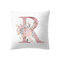 Simple Nordic Style Pink Alphabet ABC Pattern Throw Pillow Cover Home Sofa Creative Art Pillowcases - #18