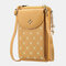 Women Solid Old Pattern Phone Purse - Yellow