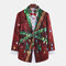 Mens Funny Christmas Tree Bow Tie Colored Lights Long Sleeve Shirts - As Picture