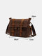 Men Genuine Leather Multi-pockets Crossbody Bag Shoulder Bag - Coffee