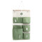 Wall Hanging Linen 3 Pocket Simple Style Storage Bag Bedroom Key Sunglasses Organizer - Green