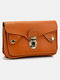 Men EDC Waterproof Genuine Leather Cow Leather Vintage Multifunction 6.5 Inch Phone Bag Belt Wallet - Yellow