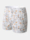Mens 100% Cotton Cartoon Fruit Allover Print Cozy Breathable Home Shorts - Gray