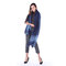 Women's Fibres Scarf Striped Tassels Shawls And Scarves Patchwork Thickening Warm Scarf - Blue