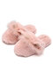 Women Lovely Soft Comfortable Warm Plush Home Slippers - Rosado