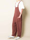 Mens 100% Cotton Casual Breathable Integrated Pants - Red